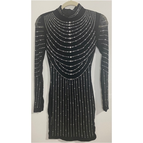 Rhinestone Mini Dress - Picture 3 of 4